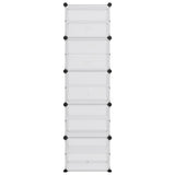 Vidaxl schoenenrek 44x31,5x153,5 cm polypropeen transparant