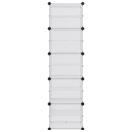 Vidaxl schoenenrek 44x31,5x153,5 cm polypropeen transparant