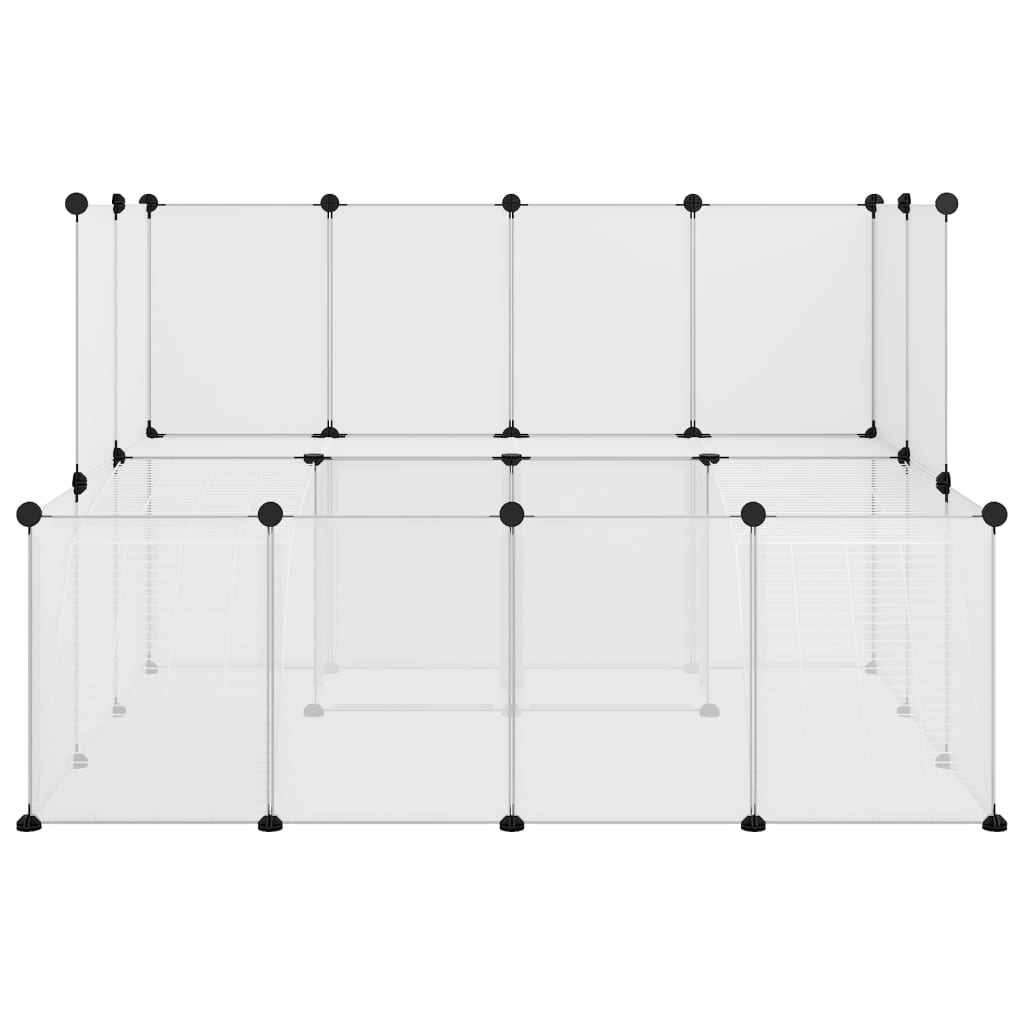 Vidaxl dierenhok klein 143x107x93 cm polypropeen en staal transparant