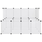 Vidaxl dierenhok klein 143x107x93 cm polypropeen en staal transparant