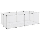 Vidaxl dierenhok klein 144x74x46,5 cm polypropeen en staal transparant