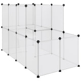 Vidaxl dierenhok klein 142x74x93 cm polypropeen en staal transparant