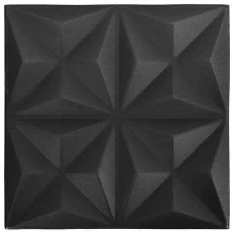 VidaXL 48 st Wandpanelen 3D origami 12 m² 50x50 cm zwart