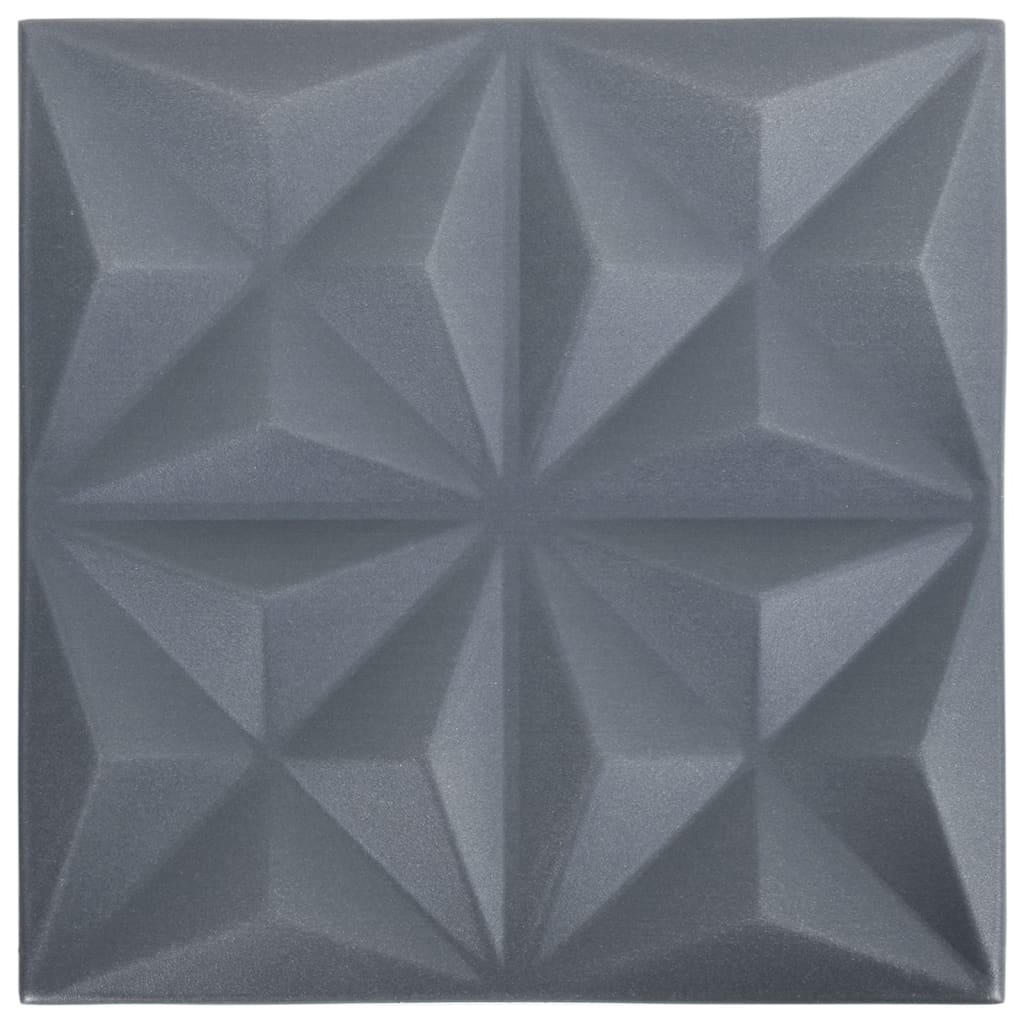 Vidaxl 24 st wandpanelen 3d origami 6 m² 50x50 cm grijs