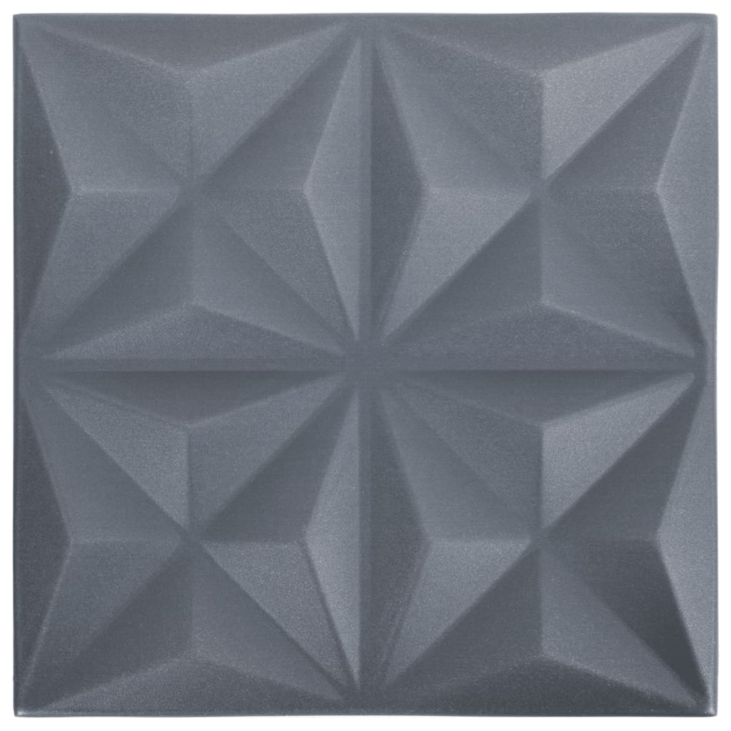 VidaXL 48 st Wandpanelen 3D origami 12 m² 50x50 cm grijs