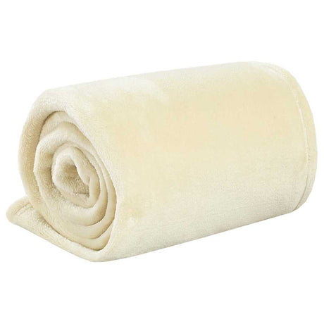 Vidaxl deken 150x200 cm polyester crèmekleurig