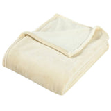 Vidaxl deken 200x240 cm polyester crèmekleurig
