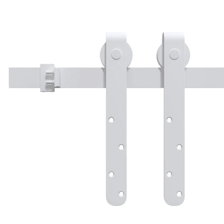 Vidaxl ophangset voor minischuifdeur 152 cm koolstofstaal wit