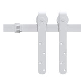 Vidaxl ophangset voor minischuifdeur 122 cm koolstofstaal wit