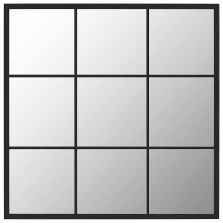 Vidaxl wandspiegel 60x60 cm metaal zwart
