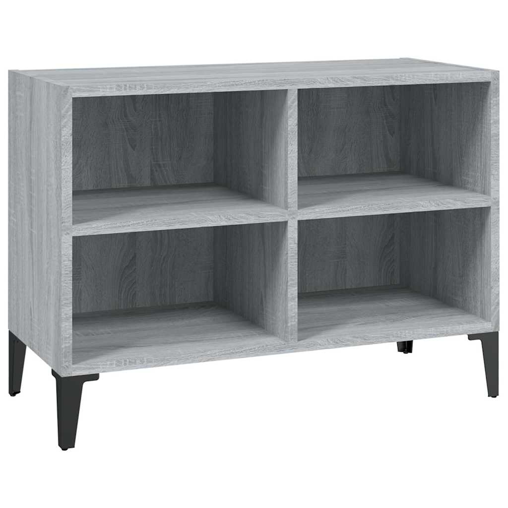 Vidaxl tv-meubel met metalen poten 69,5x30x50 cm grijs sonoma eiken