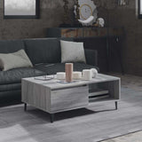Vidaxl salontafel 90x60x35 cm bewerkt hout grijs sonoma eikenkleurig