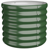 Vidaxl plantenbak 40x40x36 cm gepoedercoat staal groen