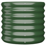 Vidaxl plantenbak 40x40x36 cm gepoedercoat staal groen