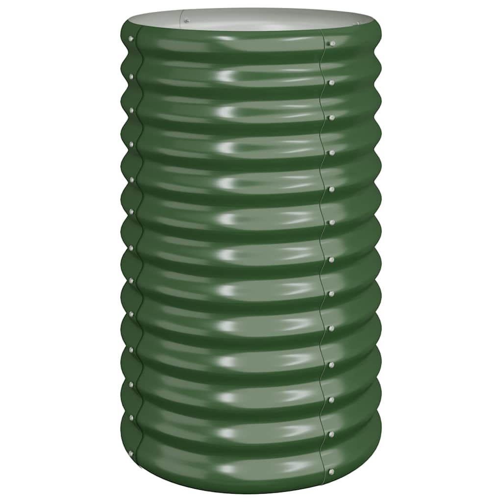 Vidaxl plantenbak 40x40x68 cm gegalvaniseerd staal groen
