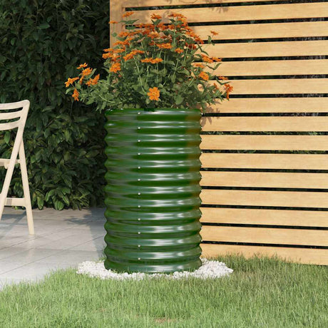 Vidaxl plantenbak 40x40x68 cm gegalvaniseerd staal groen