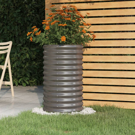 Vidaxl plantenbak 40x40x68 cm gegalvaniseerd staal grijs