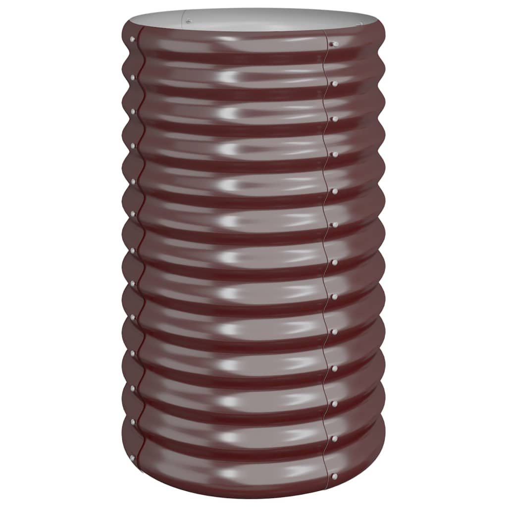 Vidaxl plantenbak 40x40x68 cm gegalvaniseerd staal bruin
