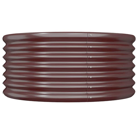 Vidaxl plantenbak 80x80x36 cm gegalvaniseerd staal bruin