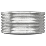 Vidaxl plantenbak 80x80x36 cm gegalvaniseerd staal zilverkleurig