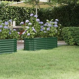 Vidaxl plantenbak 114x40x36 cm gegalvaniseerd staal groen