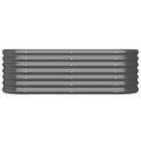 Vidaxl plantenbak 114x40x36 cm gegalvaniseerd staal antracietkleurig
