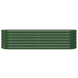 Vidaxl plantenbak 152x40x36 cm gegalvaniseerd staal groen