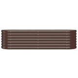 Vidaxl plantenbak 152x40x36 cm gegalvaniseerd staal bruin