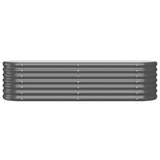 Vidaxl plantenbak 152x40x36 cm gegalvaniseerd staal antracietkleurig