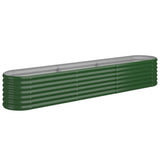 Vidaxl plantenbak 224x40x36 cm gegalvaniseerd staal groen