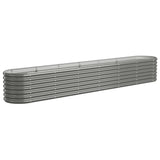 Vidaxl plantenbak 260x40x36 cm gegalvaniseerd staal grijs