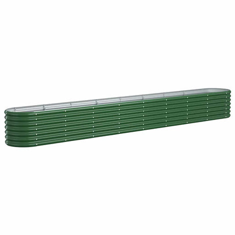 Vidaxl plantenbak 332x40x36 cm gegalvaniseerd staal groen