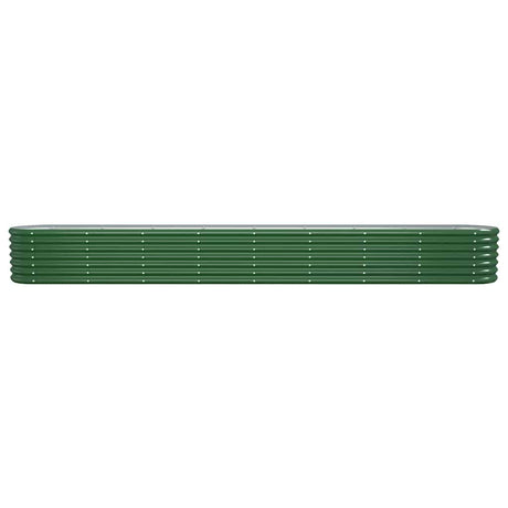 Vidaxl plantenbak 332x40x36 cm gegalvaniseerd staal groen