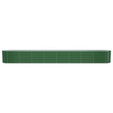 Vidaxl plantenbak 332x40x36 cm gegalvaniseerd staal groen