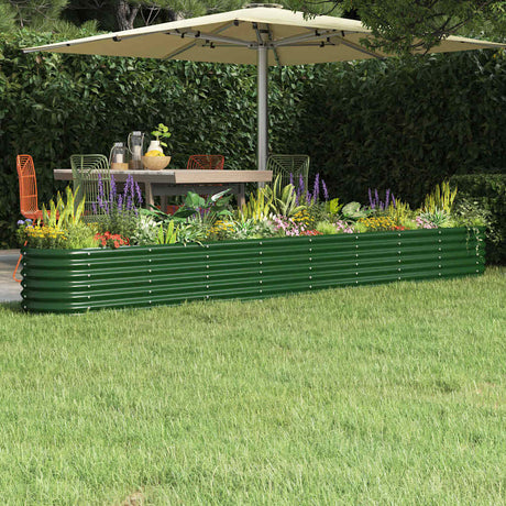 Vidaxl plantenbak 332x40x36 cm gegalvaniseerd staal groen