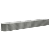 Vidaxl plantenbak 332x40x36 cm gegalvaniseerd staal grijs