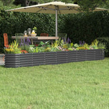 Vidaxl plantenbak 332x40x36 cm gegalvaniseerd staal antracietkleurig