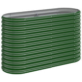 Vidaxl plantenbak 114x40x68 cm gegalvaniseerd staal groen
