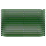 Vidaxl plantenbak 114x40x68 cm gegalvaniseerd staal groen