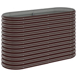 Vidaxl plantenbak 114x40x68 cm gegalvaniseerd staal bruin