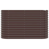 Vidaxl plantenbak 114x40x68 cm gegalvaniseerd staal bruin