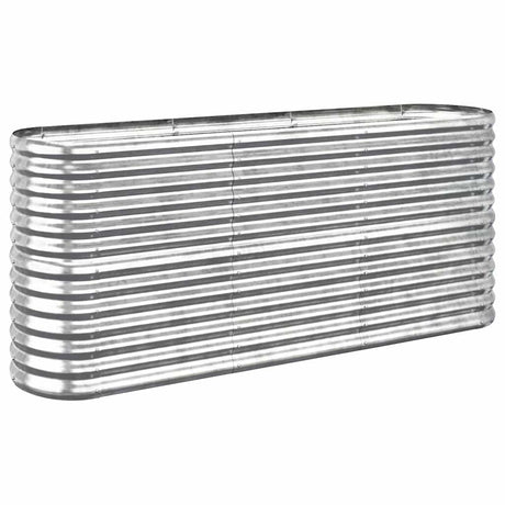 Vidaxl plantenbak 152x40x68 cm gegalvaniseerd staal zilverkleurig