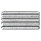 Vidaxl plantenbak 152x40x68 cm gegalvaniseerd staal zilverkleurig