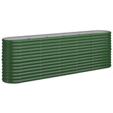 Vidaxl plantenbak 224x40x68 cm gegalvaniseerd staal groen