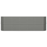 Vidaxl plantenbak 224x40x68 cm gegalvaniseerd staal grijs