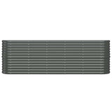 Vidaxl plantenbak 224x40x68 cm gegalvaniseerd staal antracietkleurig