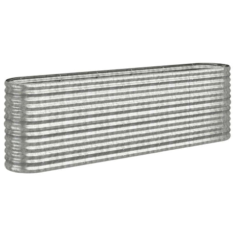 Vidaxl plantenbak 224x40x68 cm gegalvaniseerd staal zilverkleurig