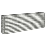 Vidaxl plantenbak 224x40x68 cm gegalvaniseerd staal zilverkleurig