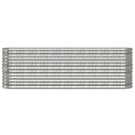 Vidaxl plantenbak 224x40x68 cm gegalvaniseerd staal zilverkleurig