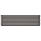 Vidaxl plantenbak 260x40x68 cm gegalvaniseerd staal grijs